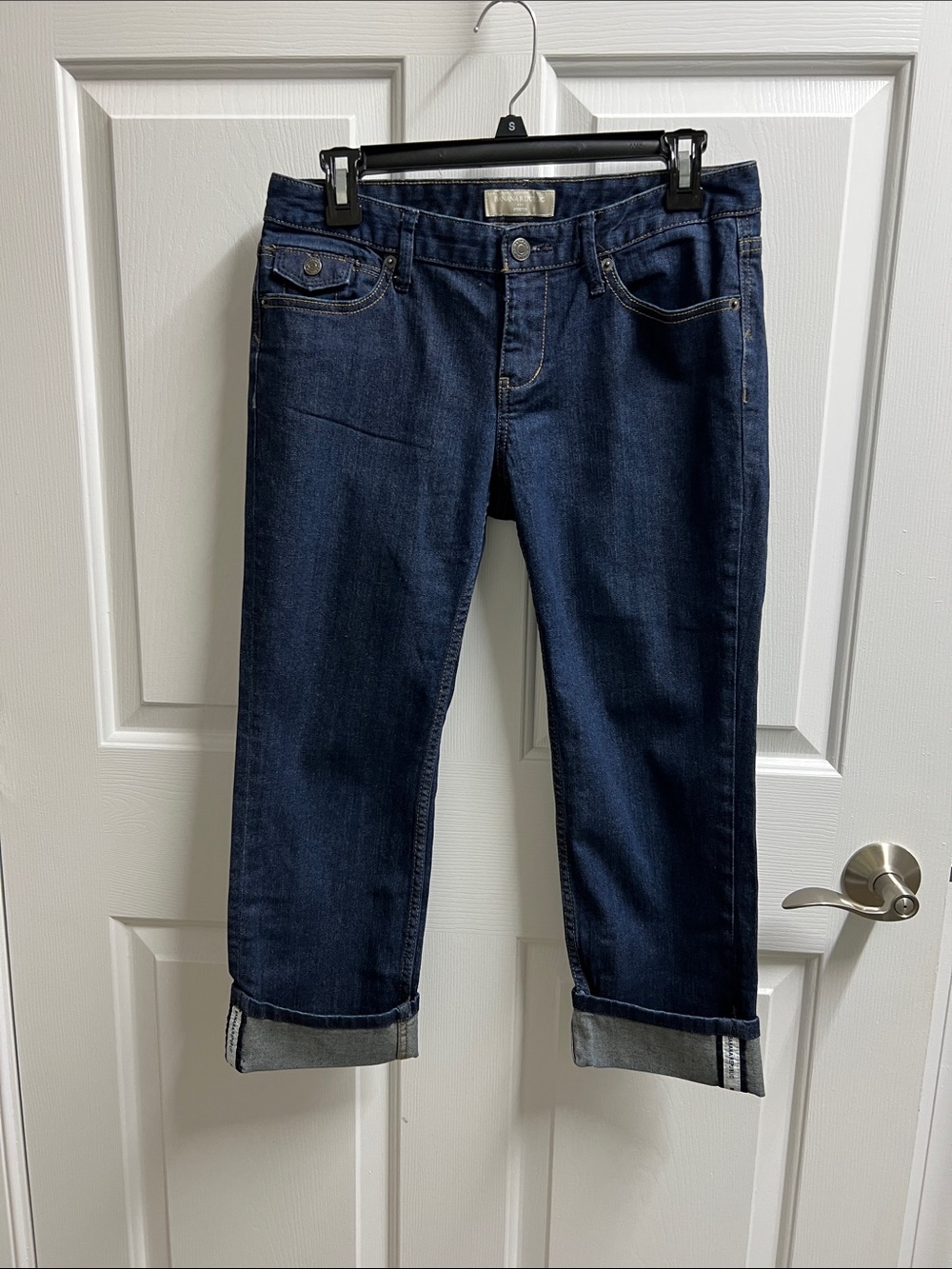 Banana Republic Factory Dark Blue Cropped Jeans size 27 4 inseam 22 waist 16